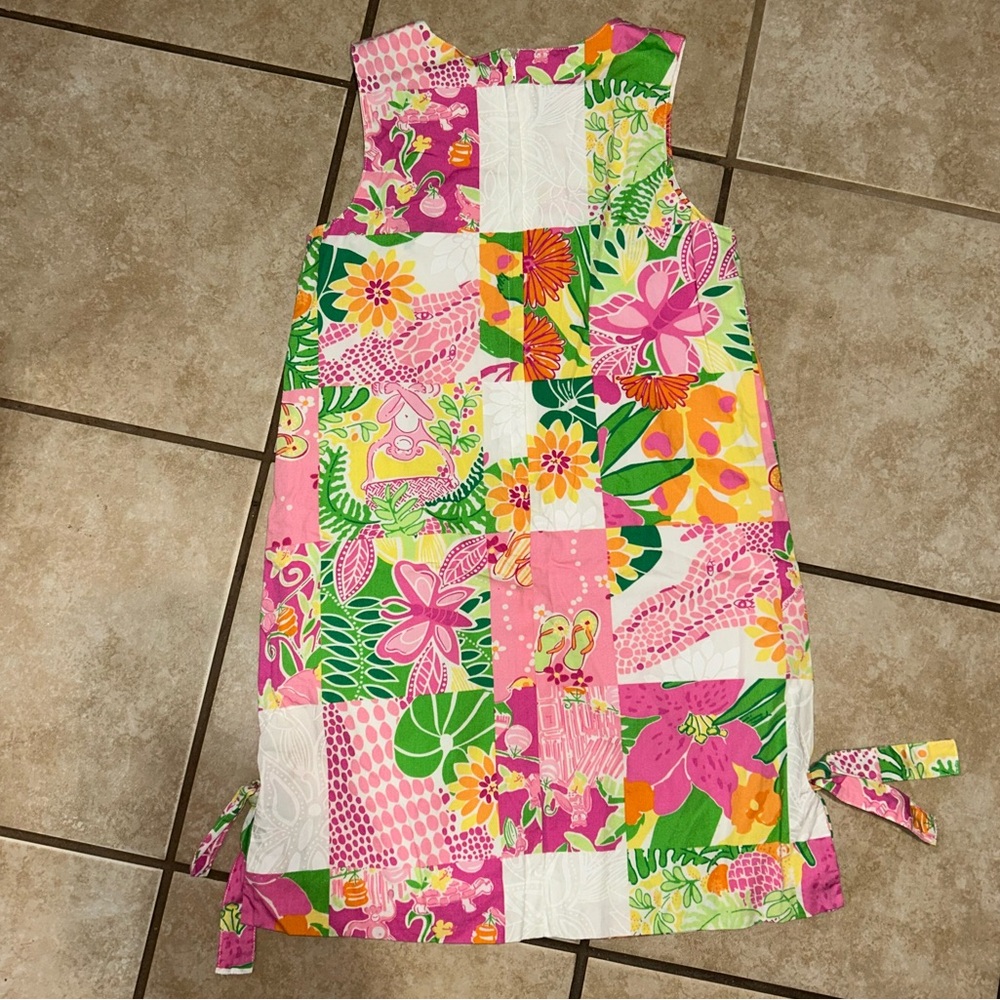 vintage Lilly Pulitzer sleeveless patchwork dress size 8 - Picture 4 of 5